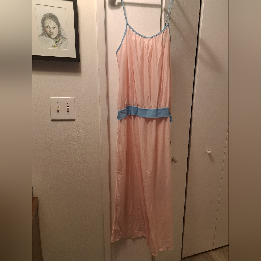 Elegant Pink and Blue Nightgown